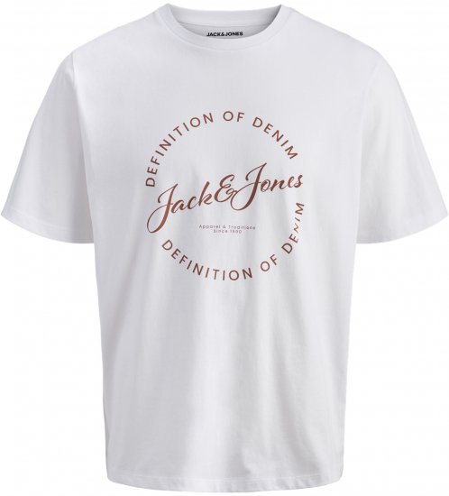 Jack & Jones Grayson T-shirt Λευκό - Μακό μπλουζάκια - Aνδρικά μπλουζεσ μεγάλα μεγέθη