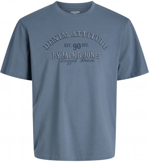 Jack & Jones Edenver T-Shirt Blue - Μακό μπλουζάκια - Aνδρικά μπλουζεσ μεγάλα μεγέθη