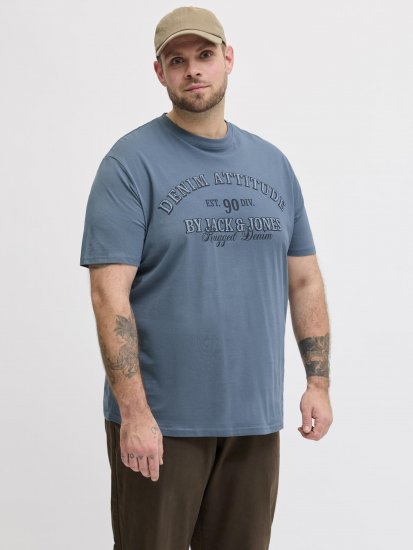 Jack & Jones Edenver T-Shirt Blue - Μακό μπλουζάκια - Aνδρικά μπλουζεσ μεγάλα μεγέθη
