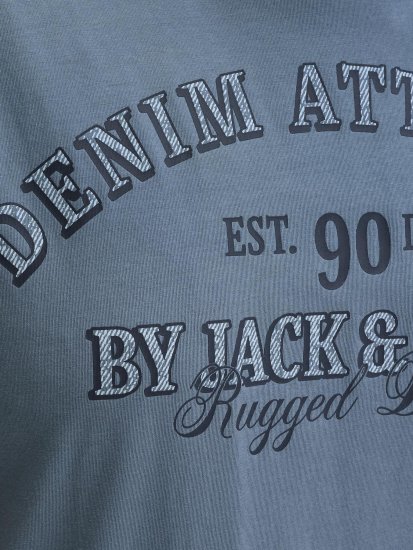 Jack & Jones Edenver T-Shirt Blue - Μακό μπλουζάκια - Aνδρικά μπλουζεσ μεγάλα μεγέθη