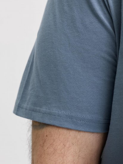Jack & Jones Edenver T-Shirt Blue - Μακό μπλουζάκια - Aνδρικά μπλουζεσ μεγάλα μεγέθη