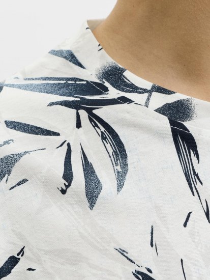 Jack & Jones Honolulu T-Shirt White - Μακό μπλουζάκια - Aνδρικά μπλουζεσ μεγάλα μεγέθη