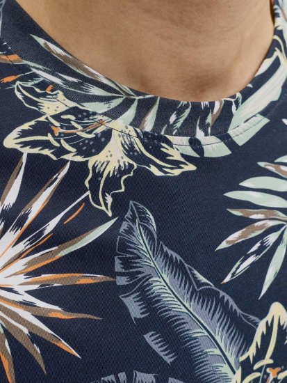 Jack & Jones Honolulu T-Shirt Navy - Μακό μπλουζάκια - Aνδρικά μπλουζεσ μεγάλα μεγέθη