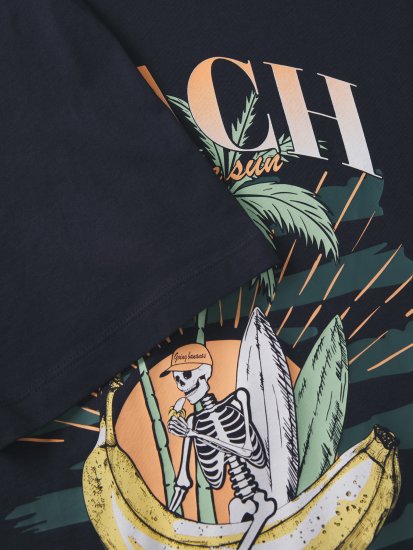 Jack & Jones King Crew Neck T-Shirt Navy - Μακό μπλουζάκια με στάμπα - 