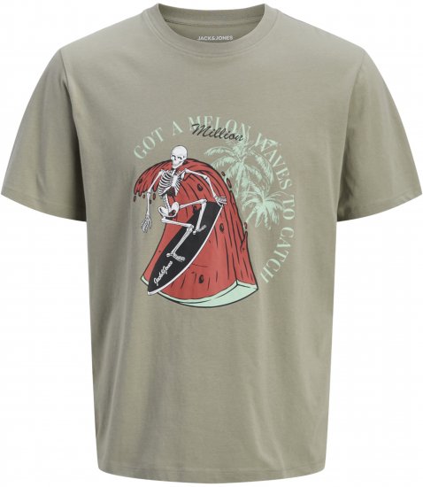 Jack & Jones King Crew Neck T-Shirt Grey - Μακό μπλουζάκια με στάμπα - 