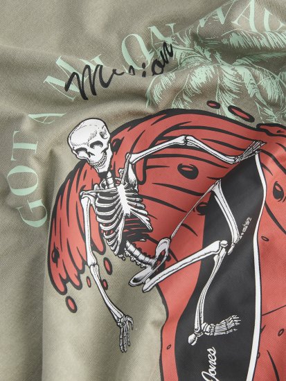 Jack & Jones King Crew Neck T-Shirt Grey - Μακό μπλουζάκια με στάμπα - 