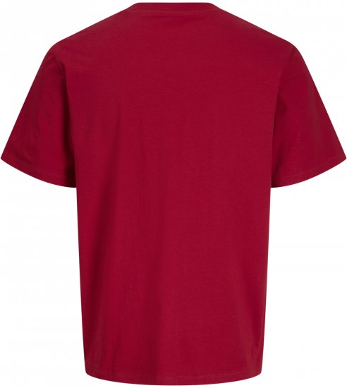 Jack & Jones Catskills Μπλουζάκι Κόκκινο - Μακό μπλουζάκια - Aνδρικά μπλουζεσ μεγάλα μεγέθη