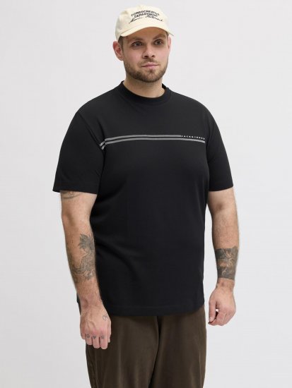 Jack & Jones Cofusion T-Shirt Black - Μακό μπλουζάκια - Aνδρικά μπλουζεσ μεγάλα μεγέθη