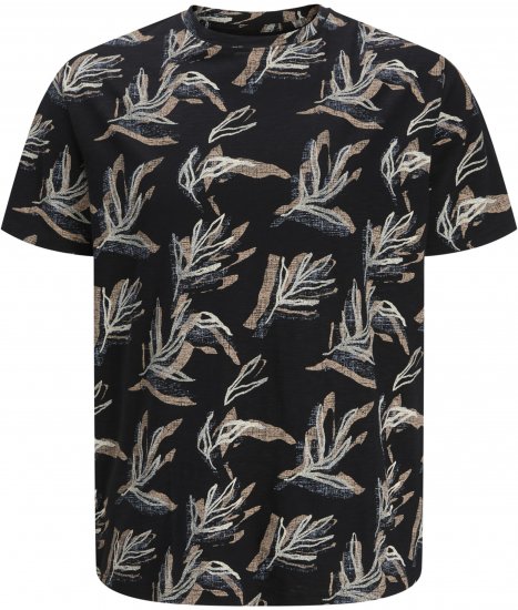 Jack & Jones Montauk T-Shirt Black - Μακό μπλουζάκια - Aνδρικά μπλουζεσ μεγάλα μεγέθη