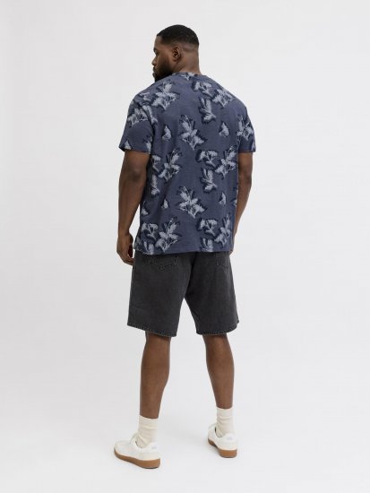 Jack & Jones Montauk T-Shirt Blue - Μακό μπλουζάκια - Aνδρικά μπλουζεσ μεγάλα μεγέθη