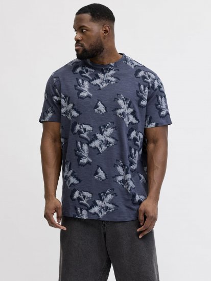 Jack & Jones Montauk T-Shirt Blue - Μακό μπλουζάκια - Aνδρικά μπλουζεσ μεγάλα μεγέθη