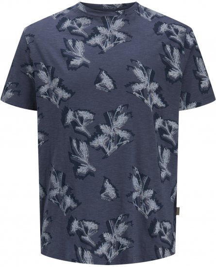 Jack & Jones Montauk T-Shirt Blue - Μακό μπλουζάκια - Aνδρικά μπλουζεσ μεγάλα μεγέθη