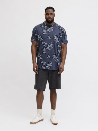 Jack & Jones Montauk T-Shirt Blue - Μακό μπλουζάκια - Aνδρικά μπλουζεσ μεγάλα μεγέθη