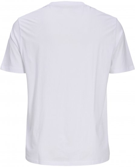 Jack & Jones Blaneo Short Sleeve T-Shirt White - Μακό μπλουζάκια - Aνδρικά μπλουζεσ μεγάλα μεγέθη