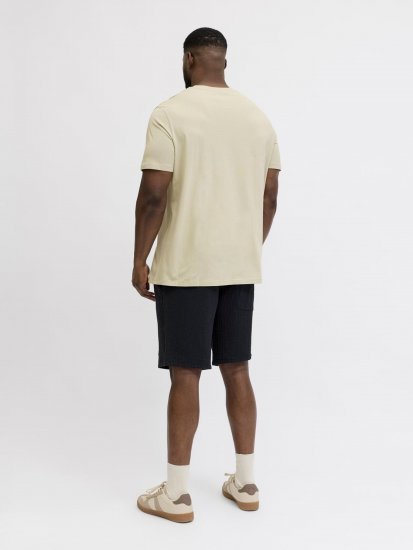 Jack & Jones Blaneo Short Sleeve T-shirt Beige - Μακό μπλουζάκια - Aνδρικά μπλουζεσ μεγάλα μεγέθη