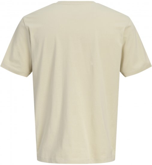 Jack & Jones Blaneo Short Sleeve T-shirt Beige - Μακό μπλουζάκια - Aνδρικά μπλουζεσ μεγάλα μεγέθη