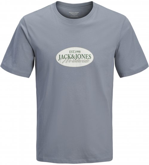 Jack & Jones Catskills Worldwide Μπλουζάκι Μπλε - Μακό μπλουζάκια - Aνδρικά μπλουζεσ μεγάλα μεγέθη