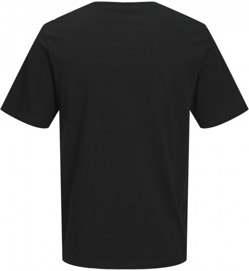 Jack & Jones Catskills Worldwide Μπλουζάκι Μαύρο - Μακό μπλουζάκια - Aνδρικά μπλουζεσ μεγάλα μεγέθη