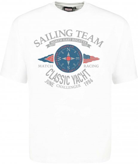 Adamo Sailing Comfort Fit T-Shirt White - Μακό μπλουζάκια με στάμπα - 