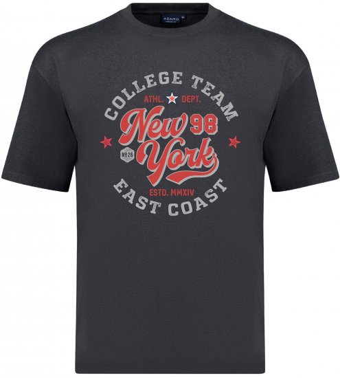 Adamo Motivshirt Comfort Fit College Anthracite - Μακό μπλουζάκια με στάμπα - 