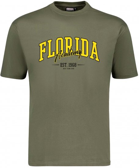 Adamo Florida Comfort Fit T-Shirt Olive Green - Μακό μπλουζάκια - Aνδρικά μπλουζεσ μεγάλα μεγέθη