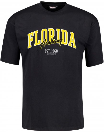 Adamo Florida Comfort Fit T-Shirt Black - Μακό μπλουζάκια με στάμπα - 