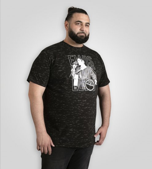 D555 Official Elvis Presley Printed T-Shirt Black - Μακό μπλουζάκια με στάμπα - 