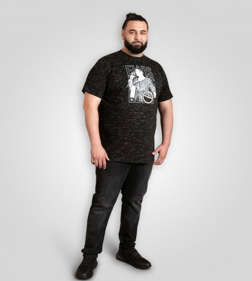 D555 Official Elvis Presley Printed T-Shirt Black - Μακό μπλουζάκια με στάμπα - 