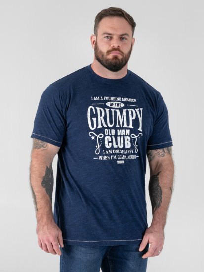 D555 Cooper Grumpy Old Man Printed T-Shirt Navy - Μακό μπλουζάκια με στάμπα - 
