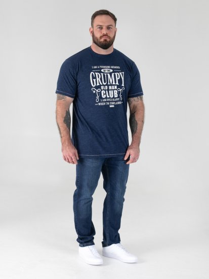 D555 Cooper Grumpy Old Man Printed T-Shirt Navy - Μακό μπλουζάκια με στάμπα - 
