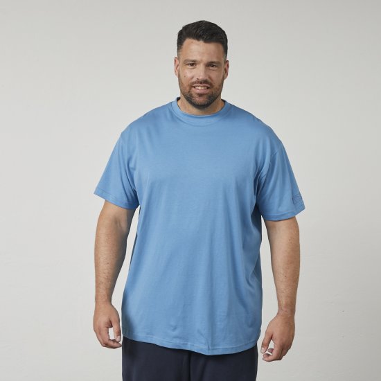 North Latitude 61010 US Μπλουζάκι Μεσαίο Μπλε - Μακό μπλουζάκια - Aνδρικά μπλουζεσ μεγάλα μεγέθη