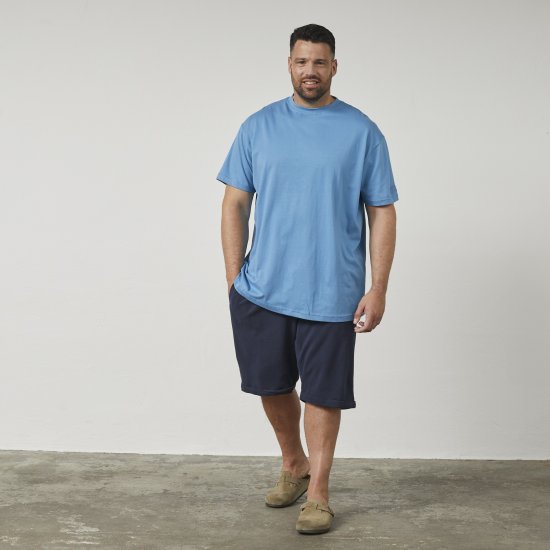 North Latitude 61010 US Μπλουζάκι Μεσαίο Μπλε - Μακό μπλουζάκια - Aνδρικά μπλουζεσ μεγάλα μεγέθη