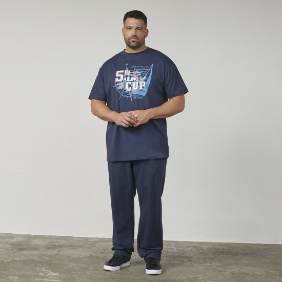 North Latitude 61119 Μπλουζάκι Με Στάμπα Ναυτικό Μπλε - Μακό μπλουζάκια - Aνδρικά μπλουζεσ μεγάλα μεγέθη