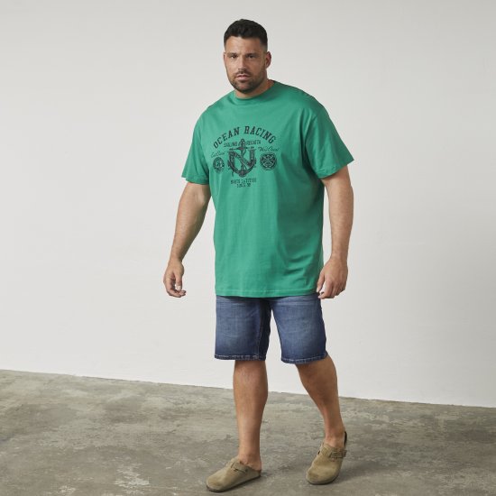 North Latitude 61121 Μπλουζάκι Με Στάμπα Πράσινο - Μακό μπλουζάκια - Aνδρικά μπλουζεσ μεγάλα μεγέθη