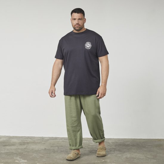 North Latitude 61122 Μπλουζάκι Με Στάμπα Μαύρο - Μακό μπλουζάκια - Aνδρικά μπλουζεσ μεγάλα μεγέθη