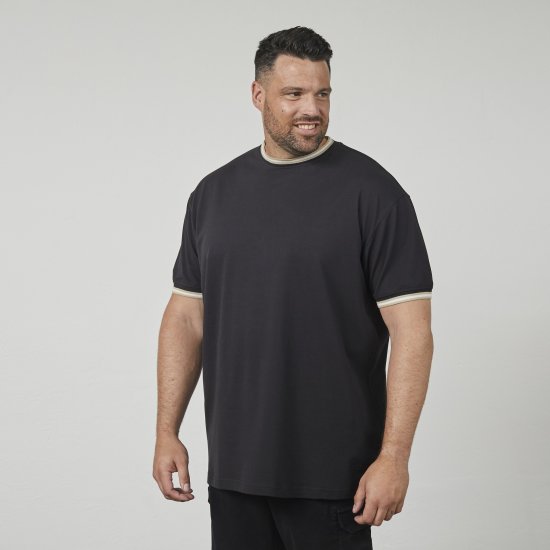 North Latitude 61125 Superflex Πικέ T-Shirt Μαύρο - Μακό μπλουζάκια - Aνδρικά μπλουζεσ μεγάλα μεγέθη