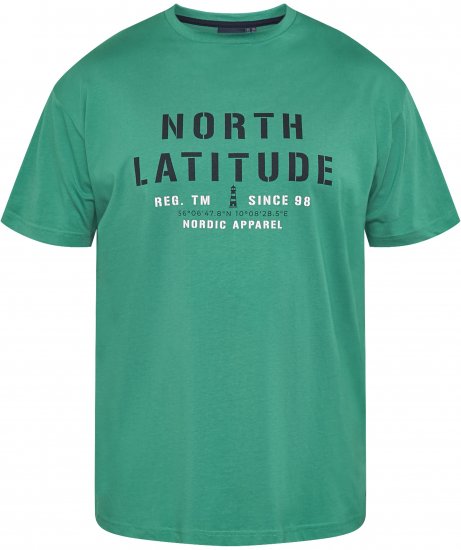 North Latitude 61135 Μπλουζάκι Με Στάμπα Πράσινο - Μακό μπλουζάκια - Aνδρικά μπλουζεσ μεγάλα μεγέθη