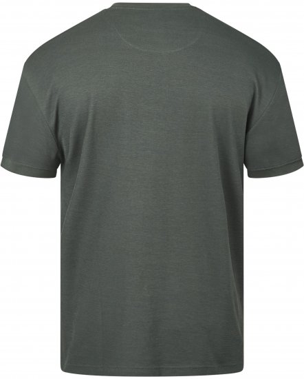 North Latitude 61324 Μπλουζάκι Με Υφή Σκούρο Πράσινο Σκόνης - Μακό μπλουζάκια - Aνδρικά μπλουζεσ μεγάλα μεγέθη