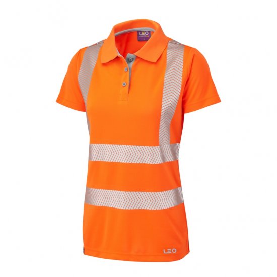 Leo Pippacott EcoViz Performance+ Women's Polo Shirt Orange - Ρούχα εργασίας - 