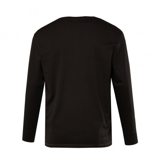 JP1880 T-Shirt Henley Long Sleeve Striped Brown TALL - ΑΝΔΡΙΚΑ ΡΟΥΧΑ MT-6XLT - Μεγέθη TALL