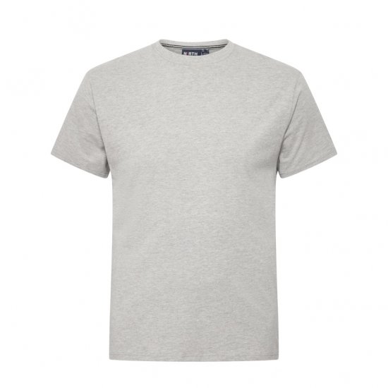 North Latitude T-Shirt O-Neck Grey Melange - Μακό μπλουζάκια - Aνδρικά μπλουζεσ μεγάλα μεγέθη