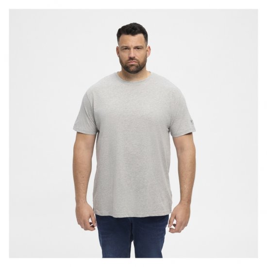 North Latitude T-Shirt O-Neck Grey Melange - Μακό μπλουζάκια - Aνδρικά μπλουζεσ μεγάλα μεγέθη