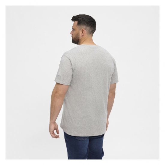 North Latitude T-Shirt O-Neck Grey Melange - Μακό μπλουζάκια - Aνδρικά μπλουζεσ μεγάλα μεγέθη