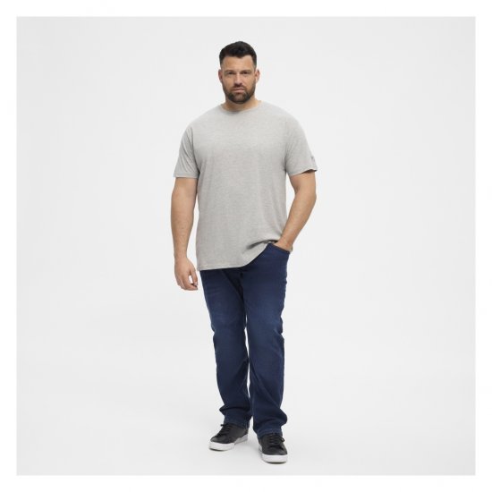 North Latitude T-Shirt O-Neck Grey Melange - Μακό μπλουζάκια - Aνδρικά μπλουζεσ μεγάλα μεγέθη
