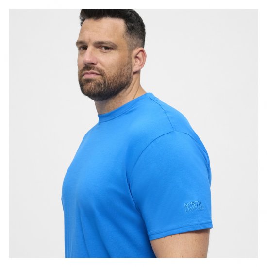 North Latitude T-Shirt O-Neck Cobolt Blue - Μακό μπλουζάκια - Aνδρικά μπλουζεσ μεγάλα μεγέθη