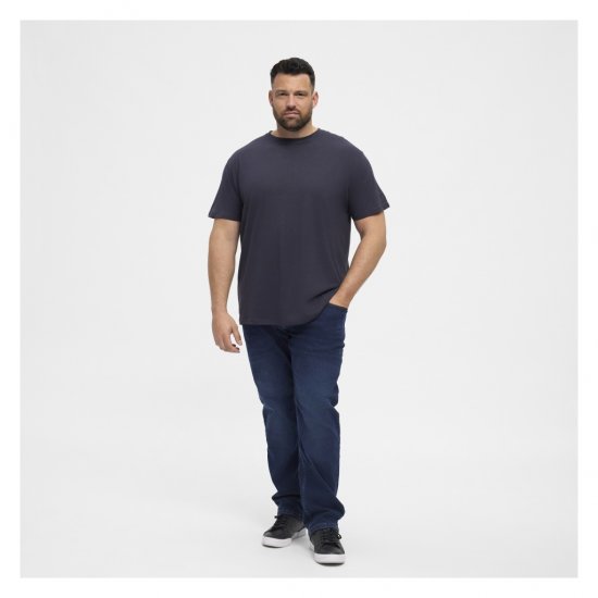 North Latitude T-Shirt O-Neck Navy Blue - Μακό μπλουζάκια - Aνδρικά μπλουζεσ μεγάλα μεγέθη