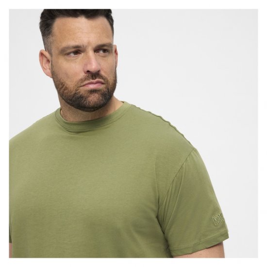 North Latitude T-Shirt O-Neck Olive Green - Μακό μπλουζάκια - Aνδρικά μπλουζεσ μεγάλα μεγέθη