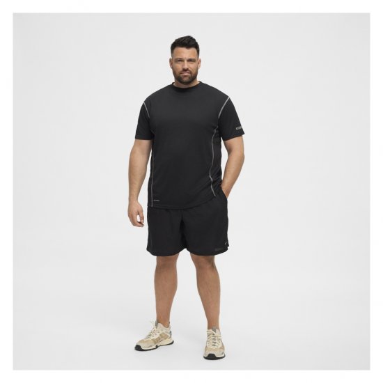 North Latitude Sport Tech T-Shirt Black - Μακό μπλουζάκια - Aνδρικά μπλουζεσ μεγάλα μεγέθη