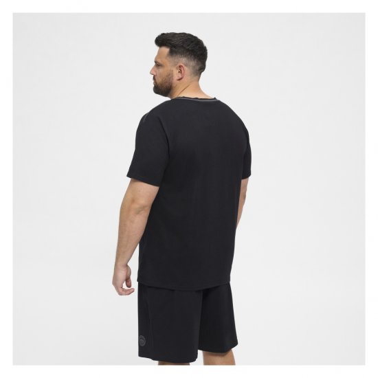 North Latitude Pyjama T-Shirt V-Neck Short Sleeve Black - Πιτζάμες - Πιτζάμεσ ανδρικεσ υπερμεγεθη