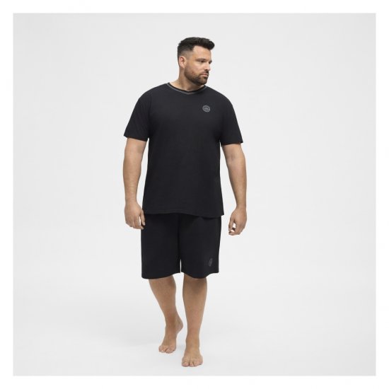 North Latitude Pyjama T-Shirt V-Neck Short Sleeve Black - Πιτζάμες - Πιτζάμεσ ανδρικεσ υπερμεγεθη